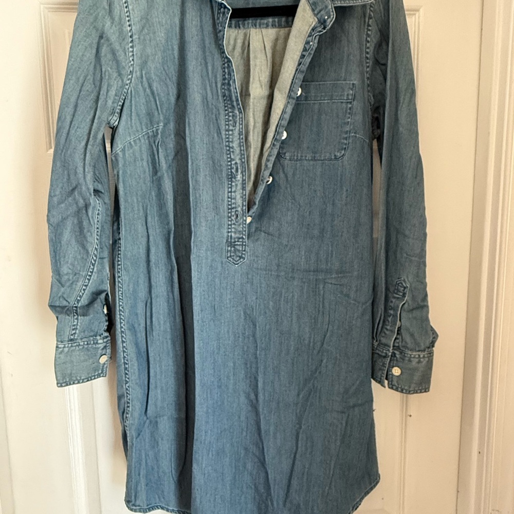 J. Crew Light Blue Denim Mini Dress
